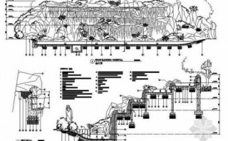 叠水设计平面图 叠水结构设计图cad