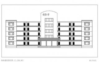 小学建筑图画-小学建筑设计图大全