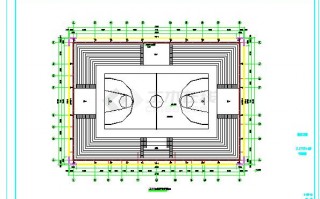  篮球场钢架结构设计图「钢架室内篮球场」