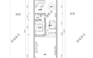  窄长型地基设计图「窄长地基自建房设计图」