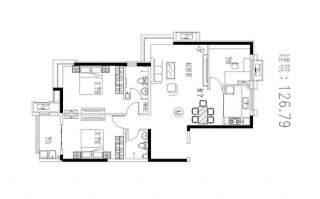 612房屋设计图_126平方房屋设计