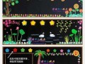 幼儿黑色背景墙设计图（幼儿园黑色底手工作品）