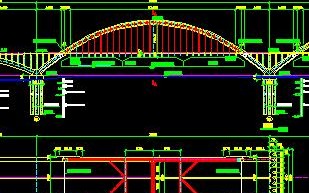 钢结构拱形桥梁设计图（钢结构拱桥图片）