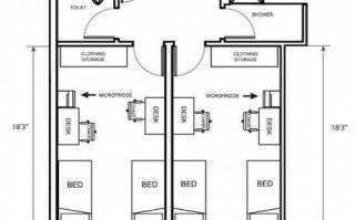 大学双人宿舍设计图,大学双人宿舍设计图纸 