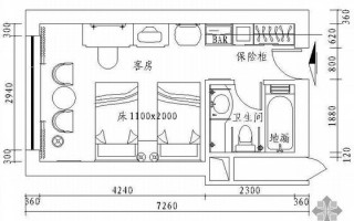  客房标间设计图「客房标间尺寸是多少」