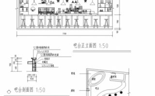 吧台平面图画法 吧台的平面设计图