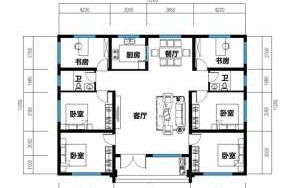 农村自建房一层格局设计图_农村自建房一层室内设计图