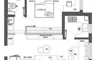  单身公寓设计图cad「50平方米单身公寓设计图」