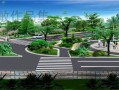 城市道路绿化设计效果图 城市道路绿化带设计图