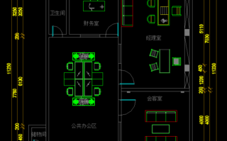 90平方办公室设计图_90平办公室平面图