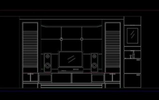 电视墙cad装修设计图_电视墙cad图纸及做法