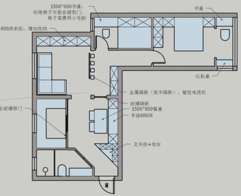 l型小户型布置图-第2张图片-室内构图家装