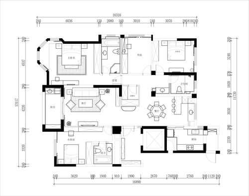  160房型设计图「160平的户型图」-第2张图片-室内构图家装