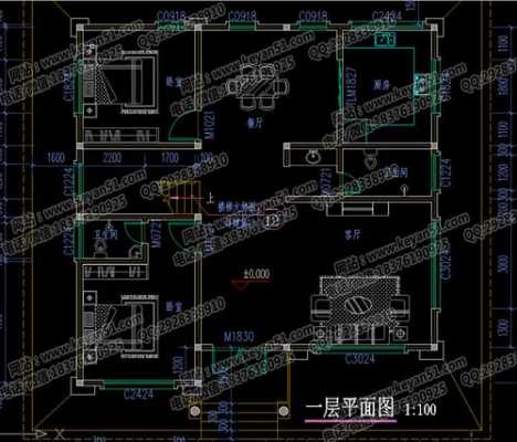 农村400平米别墅设计图-第3张图片-室内构图家装