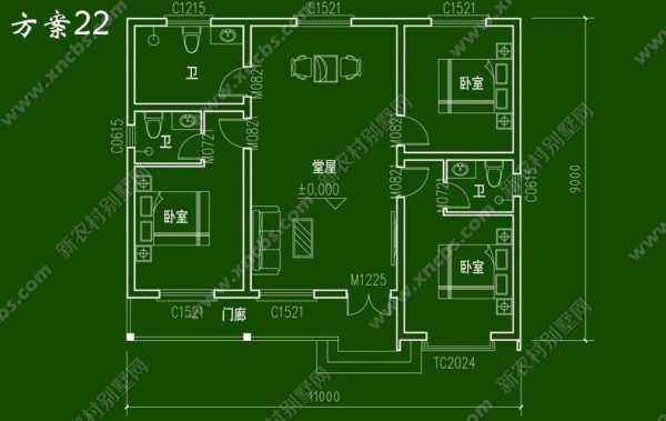 农村自建房设计图平房,农村自建房平面效果图 -第2张图片-室内构图家装