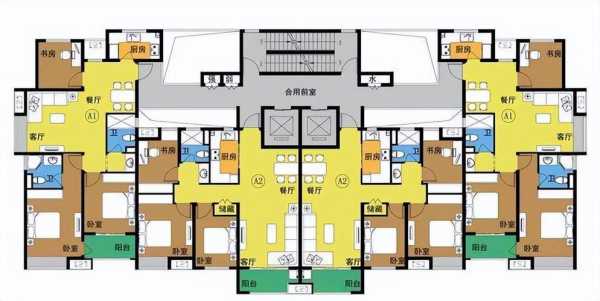 2梯4户走廊怎么设计图-第1张图片-室内构图家装