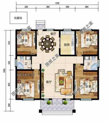 农村自建房设计图4间（农村自建房建筑设计图四层平面图）-第2张图片-室内构图家装