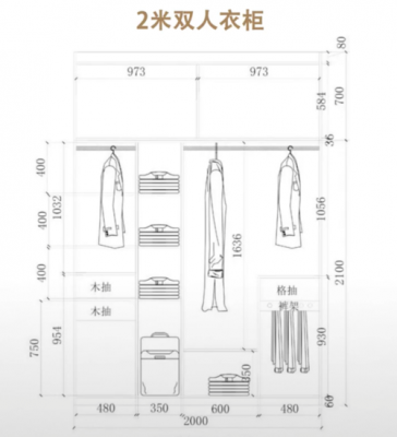 1米1衣柜设计图,1米衣柜图片及价格 -第2张图片-室内构图家装