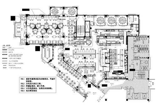  西式餐厅cad设计图「西式餐厅平面图」-第2张图片-室内构图家装