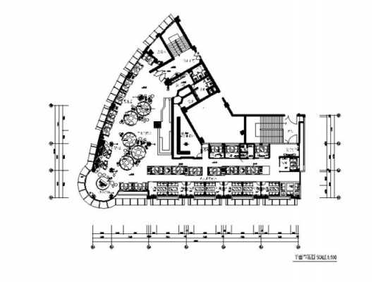  西式餐厅cad设计图「西式餐厅平面图」-第3张图片-室内构图家装