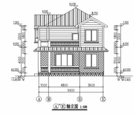 120平方别墅设计图cad_120平方别墅设计图纸带地下室-第2张图片-室内构图家装