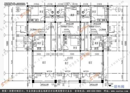 6x15联排设计图-第1张图片-室内构图家装