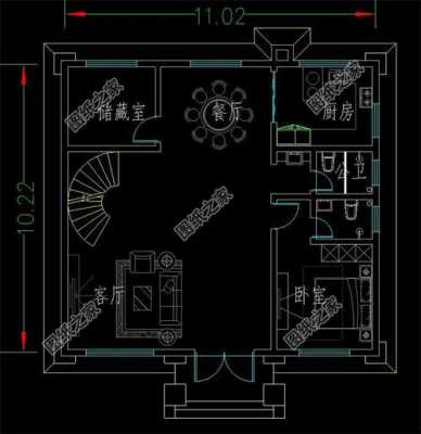 11x10米自建楼房设计图_10x11米自建房平面图-第3张图片-室内构图家装