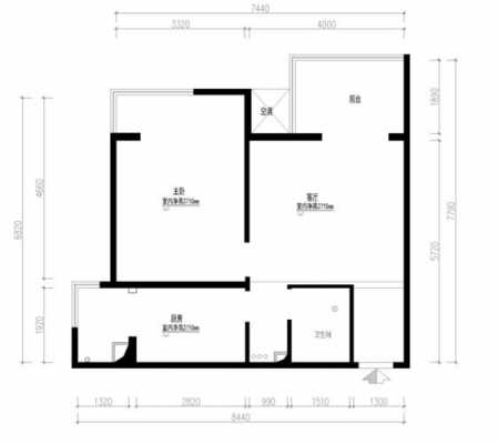 60平米房屋平面设计图-第3张图片-室内构图家装