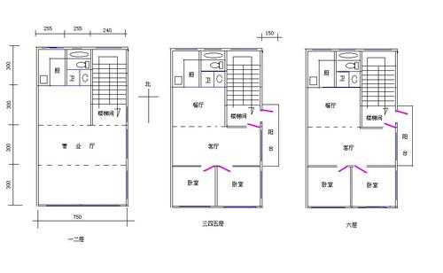 4x14米建房设计图_4x13米建房设计-第3张图片-室内构图家装