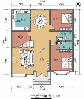 13x13米临街房屋设计图,13米×11米的房子图纸 -第3张图片-室内构图家装