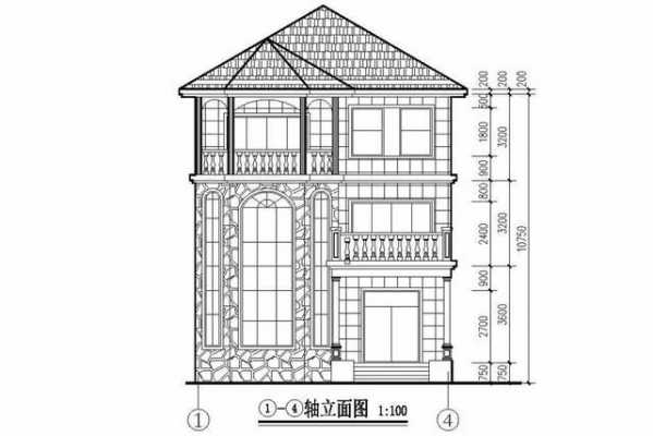  房屋设计图柱图「房屋设计图立面图」-第1张图片-室内构图家装