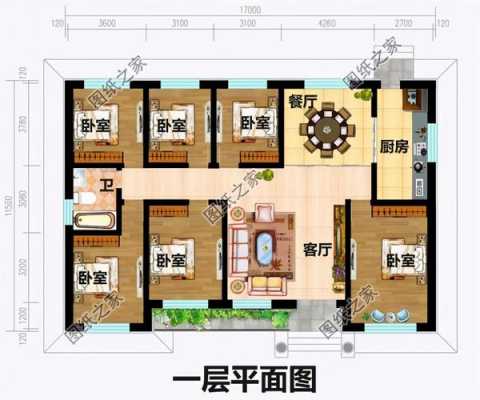 农村一层建房子设计图-第1张图片-室内构图家装