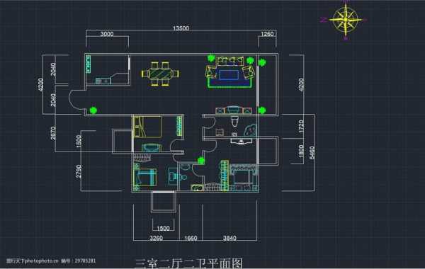 平面图区域划分图 平面图划分室内设计图-第3张图片-室内构图家装