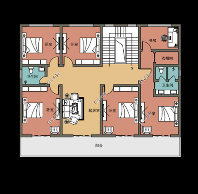 农村四屋外观设计图,农村自建房四间屋设计图 -第2张图片-室内构图家装