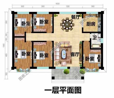 农村四屋外观设计图,农村自建房四间屋设计图 -第3张图片-室内构图家装