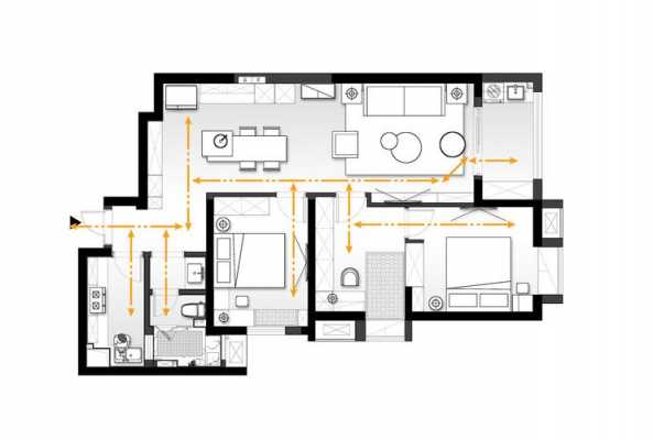 动线设计平面图-动线设计图是什么意思-第2张图片-室内构图家装