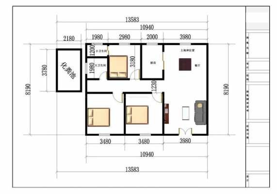 农村40平方平房设计-农村40平方建筑设计图-第1张图片-室内构图家装