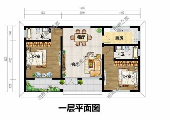 小洋楼多少平-小洋楼90地平房设计图-第1张图片-室内构图家装