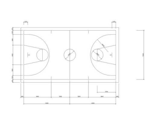 标准篮球场中间的圆形多大 篮球场中间设计图-第2张图片-室内构图家装