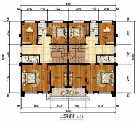  四间连排屋设计图「四间两户连体别墅图片」-第1张图片-室内构图家装