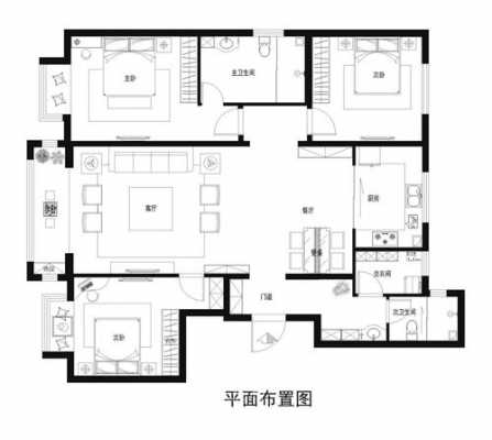 新中式平面效果图 新中式平面图设计图纸-第3张图片-室内构图家装