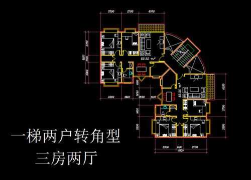 农村转角房屋设计图-第3张图片-室内构图家装