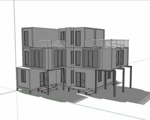 3个集装箱组合设计图-三个集装箱房屋设计图-第2张图片-室内构图家装