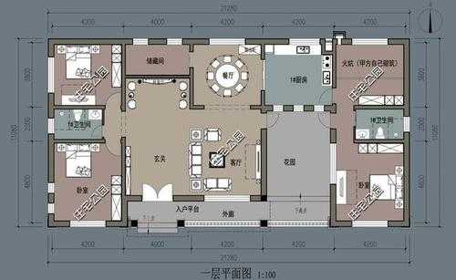 农村平房设计图大全100平米 农村平方房子设计图带炕-第2张图片-室内构图家装