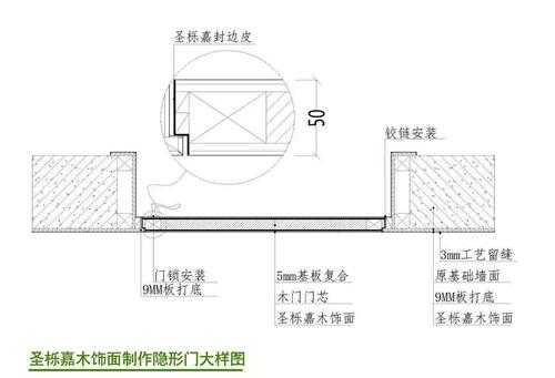 隐形门cad图分解图 隐形门cad设计图-第2张图片-室内构图家装