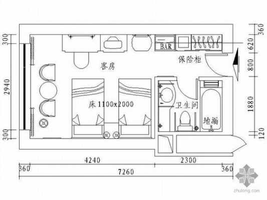 小面积客房合理设计图_小面积客房合理设计图纸-第3张图片-室内构图家装