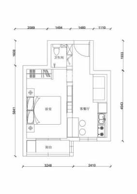 单身公寓平面设计图50平米-15单身公寓图纸设计图-第1张图片-室内构图家装