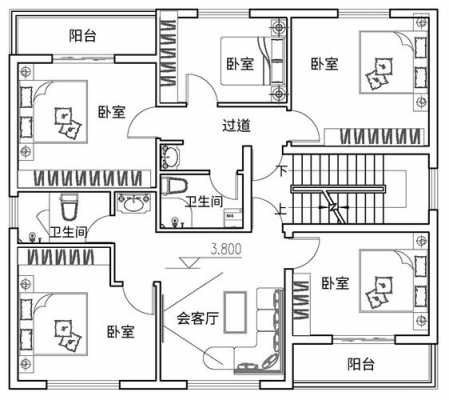 20米12别墅设计图（20米12米房屋设计图）-第1张图片-室内构图家装