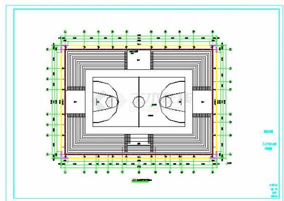  篮球场钢架结构设计图「钢架室内篮球场」-第1张图片-室内构图家装