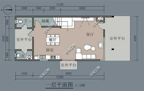 六米深房屋设计图-第2张图片-室内构图家装